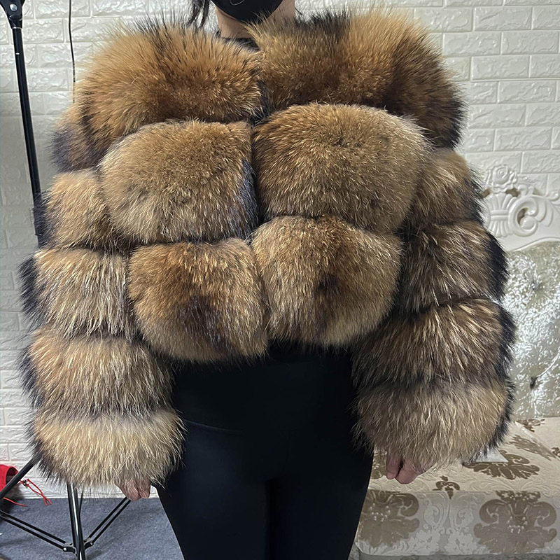 Winter Clothing Pk - Plus Size Tops Brown Fur Maomaokong