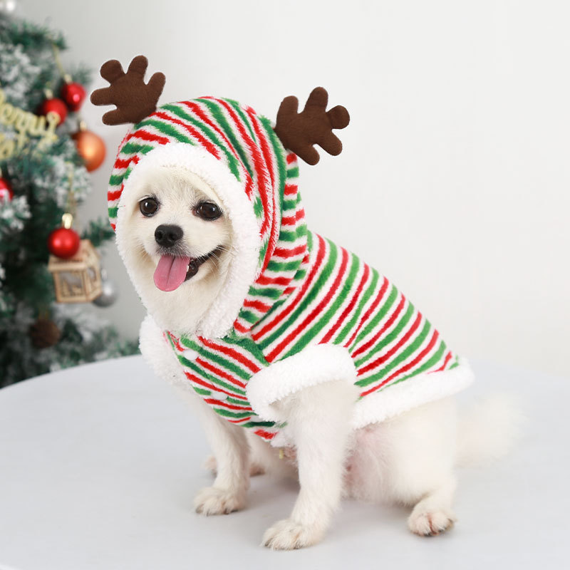 Winter Clothing Looks - Merry Christmas Pet Clothes Dog Stripped