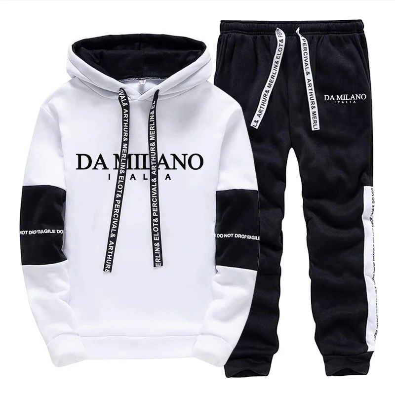 Winter Clothing Outdoor - Black White Autumn Winter Men's Tracksuit