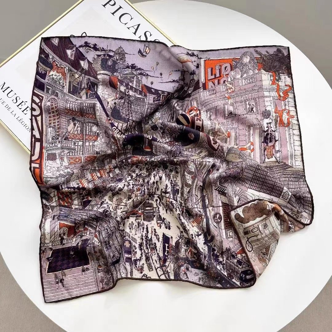 Winter Clothing Hong Kong - Two Faced Print Designer Scarf Luxury