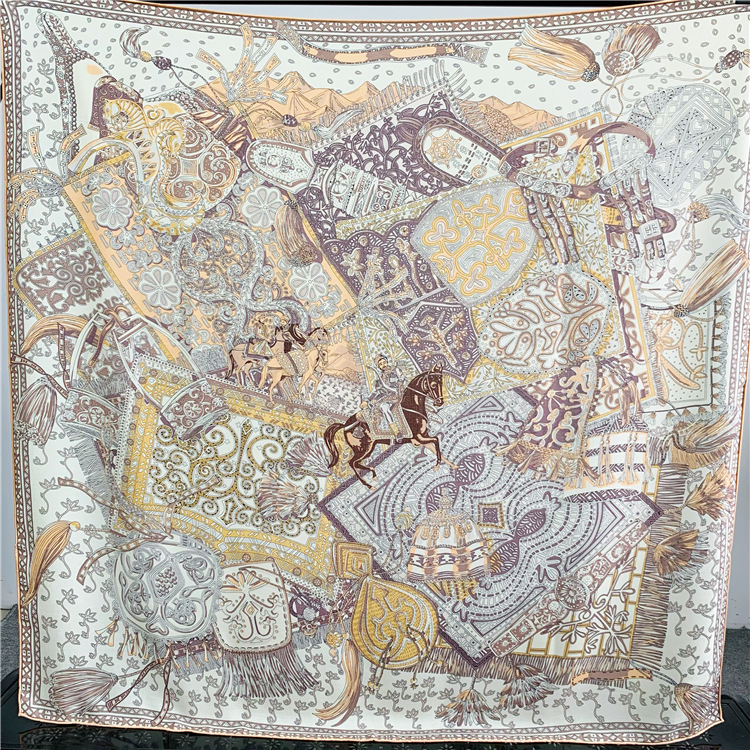 Winter Clothing Hong Kong - Silk Wool Scarf 135CM Luxury Designer