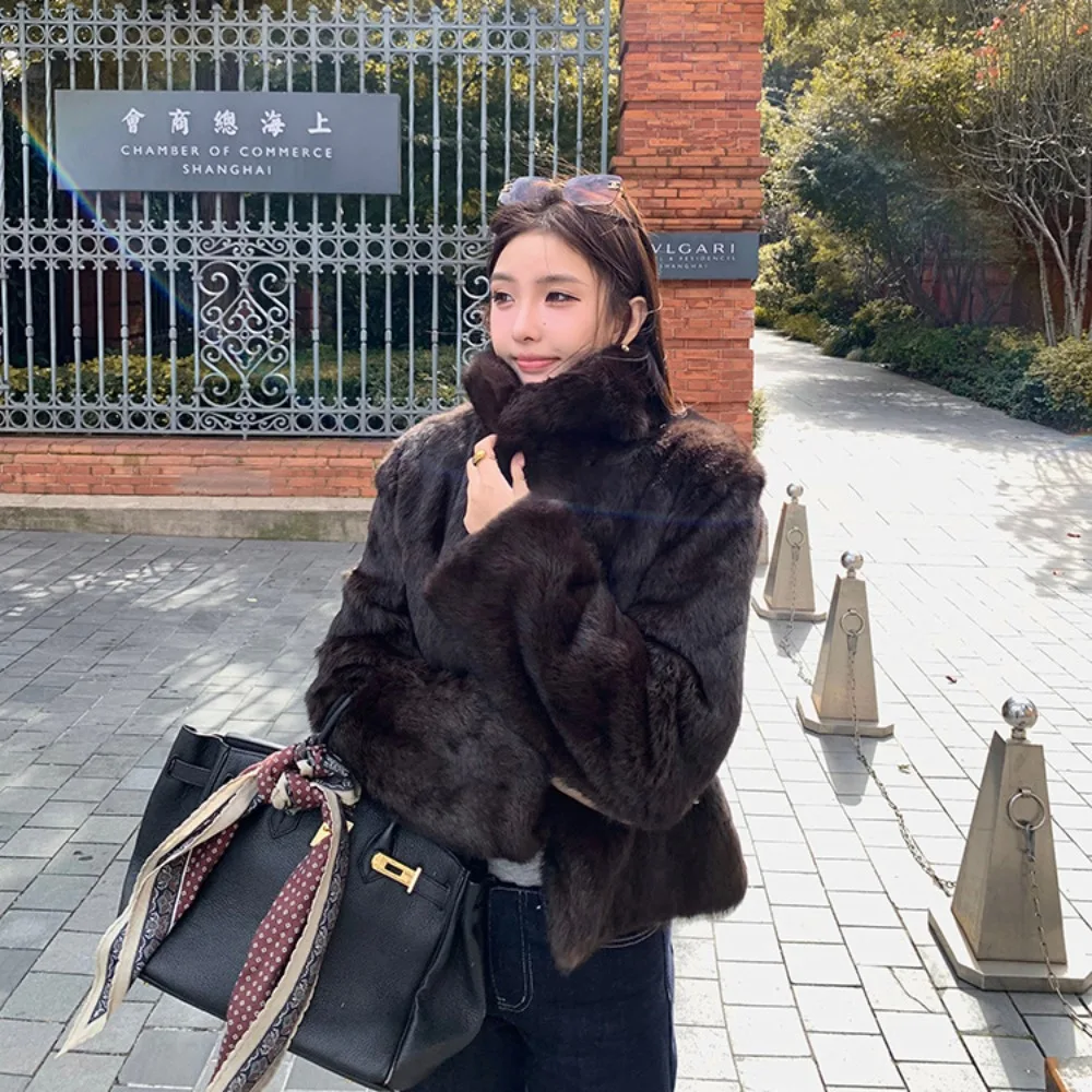 Natural Rabbit Fur Coat Women  - đánh giá và giá Winter Clothing Store