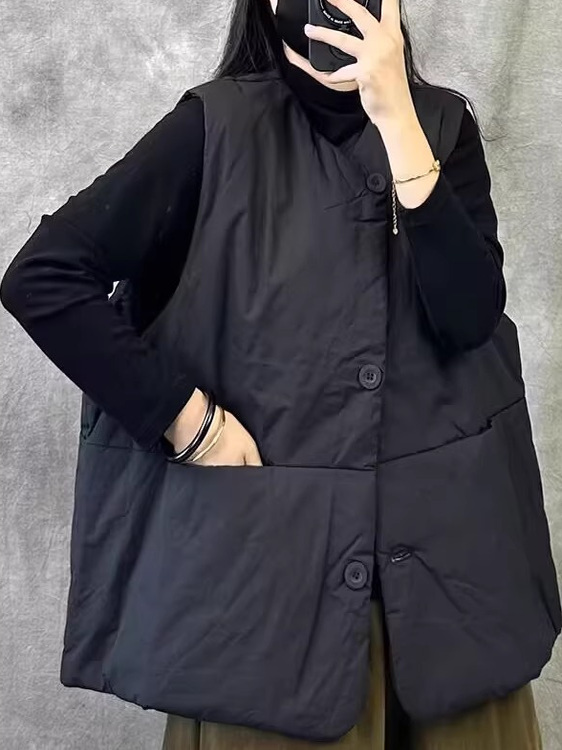 Retro Short Sleeveless Vest Wo - đánh giá và giá Winter Clothing Needs