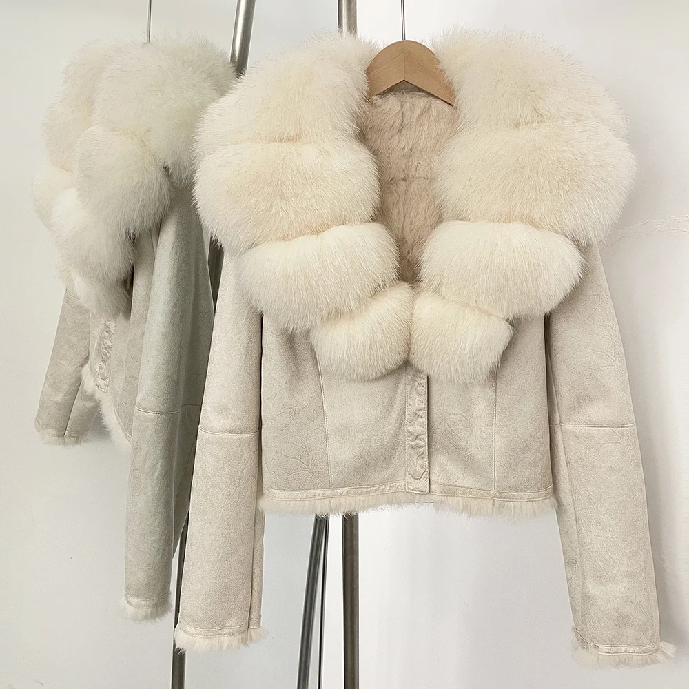 OFTBUY Natural Fox Fur Collar  - đánh giá và giá Winter Clothing Store