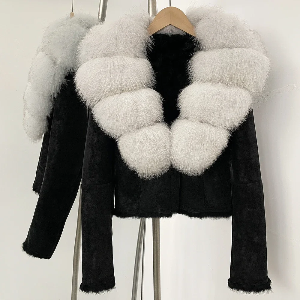 OFTBUY Natural Fox Fur Collar  - đánh giá và giá Winter Clothing Store
