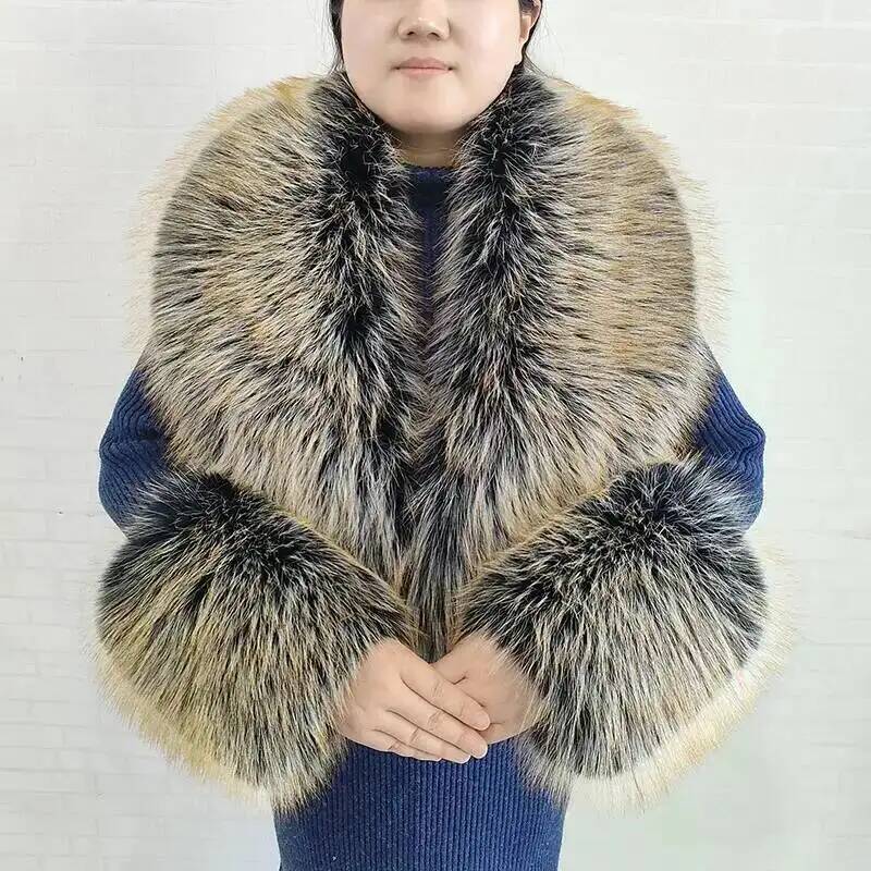 Large Women Faux Fox Fur Scarf - đánh giá và giá Winter Clothing Pk