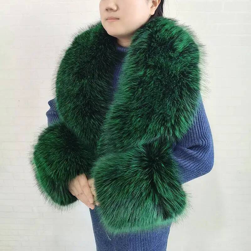 Large Women Faux Fox Fur Scarf - đánh giá và giá Winter Clothing Pk
