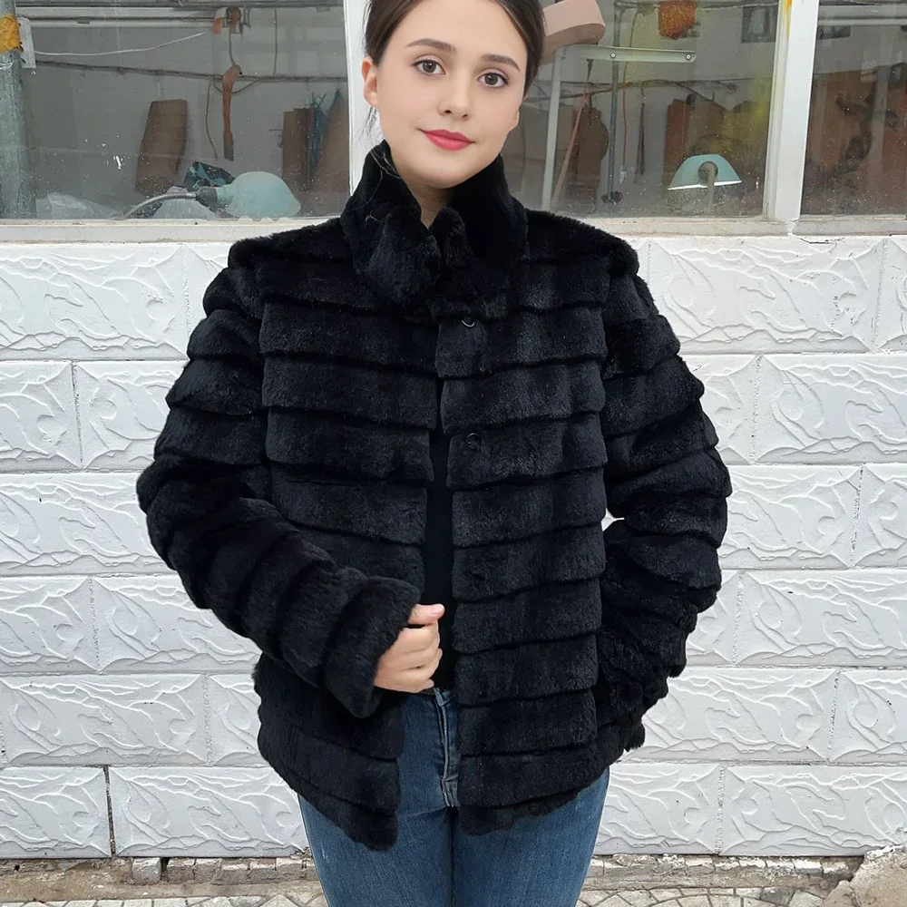 OFTBUY Rabbit Real Fur Coat Wa - đánh giá và giá Winter Clothing Store