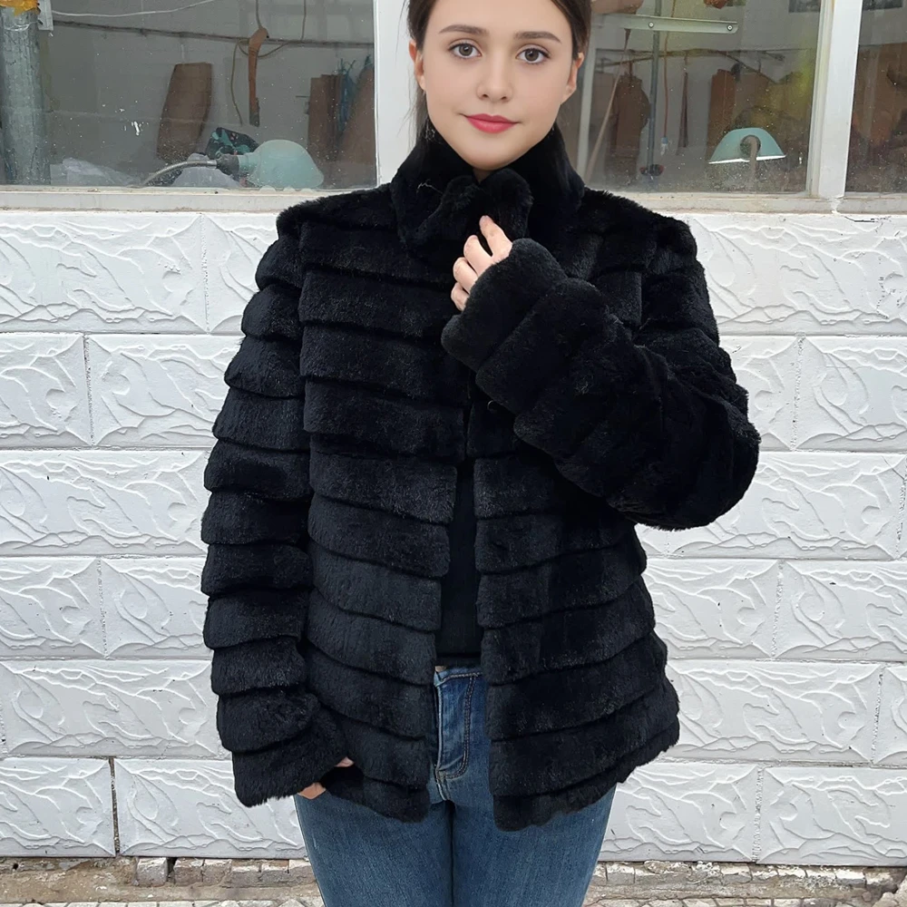 OFTBUY Rabbit Real Fur Coat Wa - đánh giá và giá Winter Clothing Store