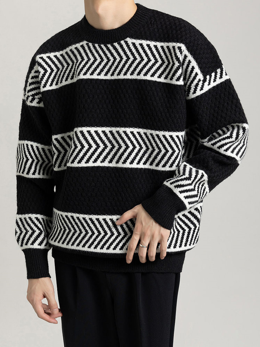 Casual Loose Stripes Pullover  - đánh giá và giá Winter Clothing Hong Kong