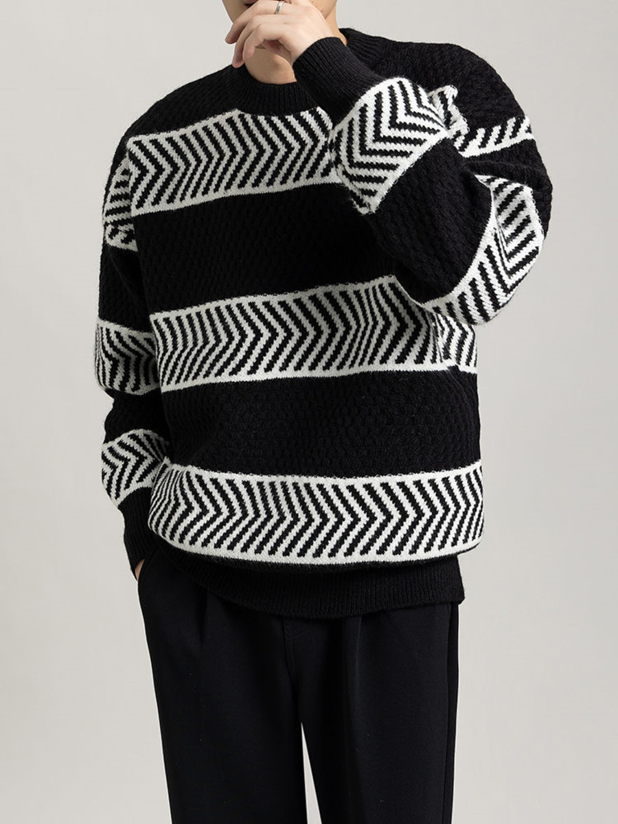 Casual Loose Stripes Pullover  - đánh giá và giá Winter Clothing Hong Kong