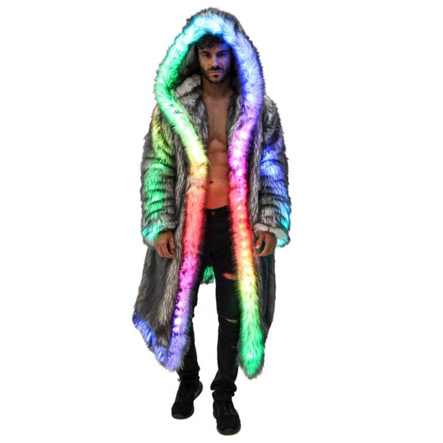 Faux Fur Coat Men Hooded Outer - đánh giá và giá Winter Clothing Pk