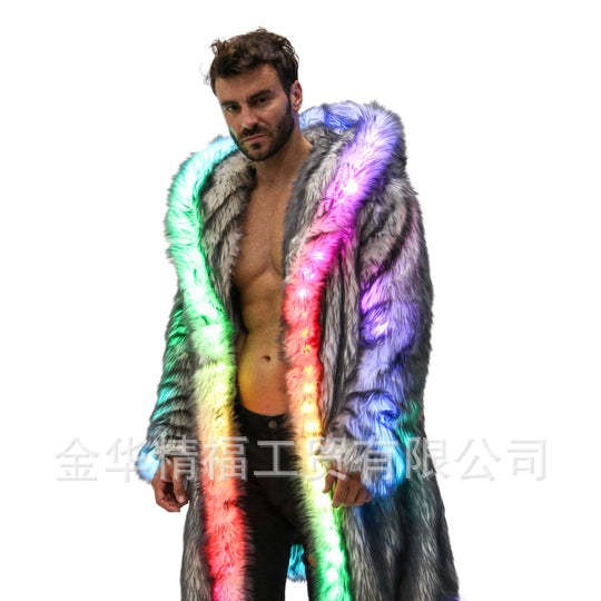 Faux Fur Coat Men Hooded Outer - đánh giá và giá Winter Clothing Pk