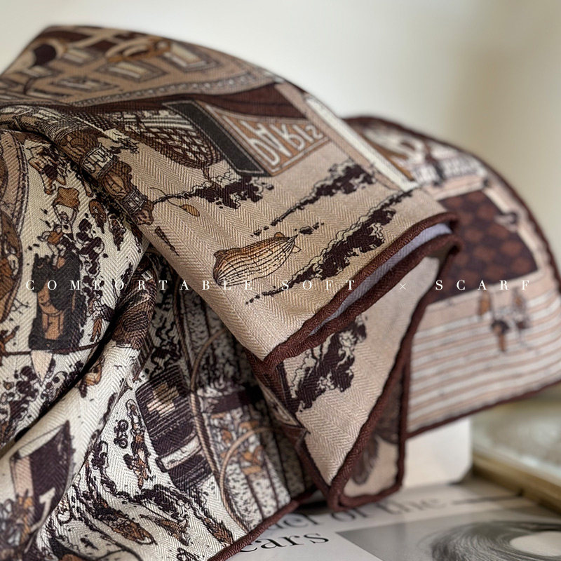 Two Faced Print Designer Scarf - đánh giá và giá Winter Clothing Hong Kong