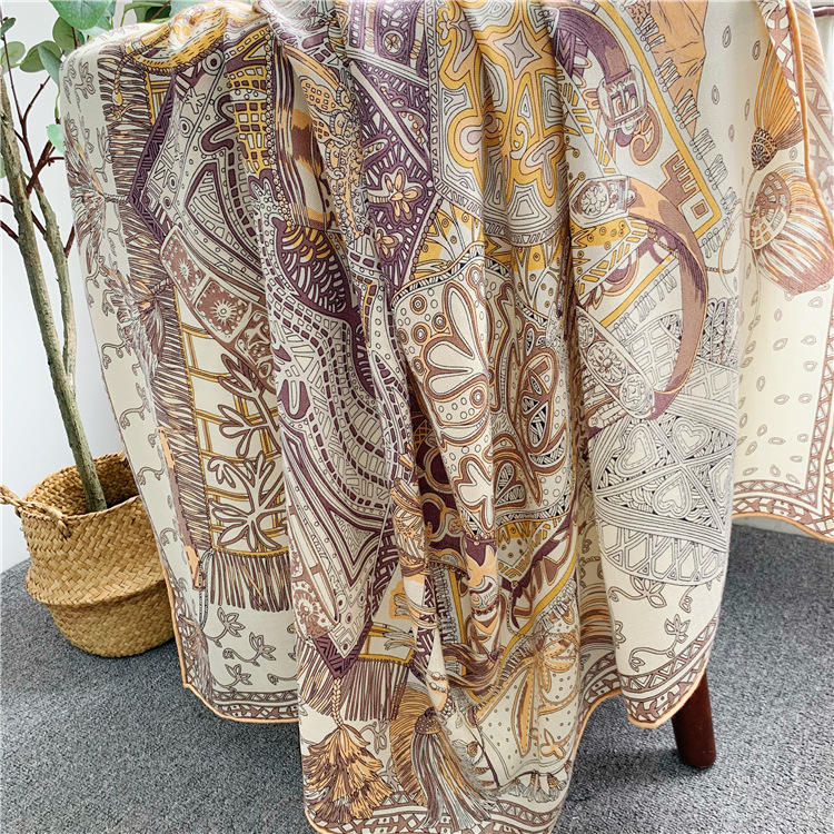 Silk Wool Scarf 135CM Luxury D - đánh giá và giá Winter Clothing Hong Kong