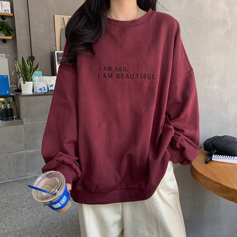 Loose Long Sleeve Letter Print - đánh giá và giá Winter Clothing Hong Kong