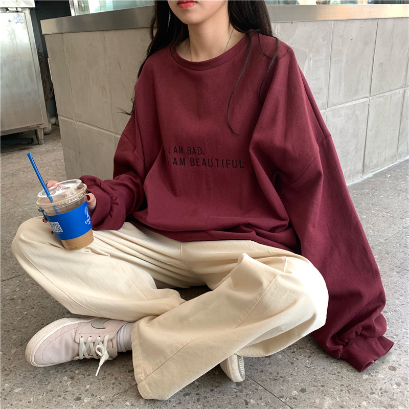 Loose Long Sleeve Letter Print - đánh giá và giá Winter Clothing Hong Kong