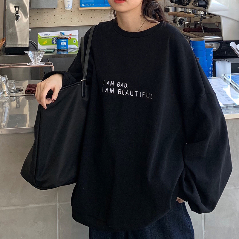 Loose Long Sleeve Letter Print - đánh giá và giá Winter Clothing Hong Kong